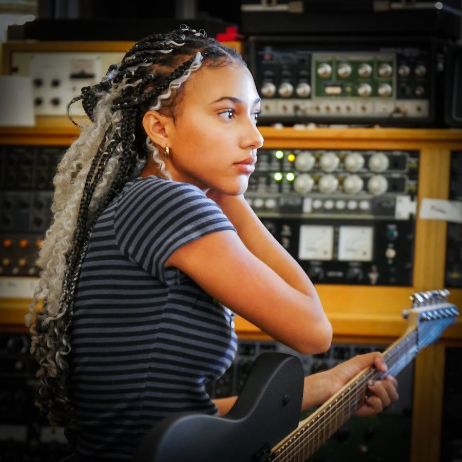 Nandi with her bass